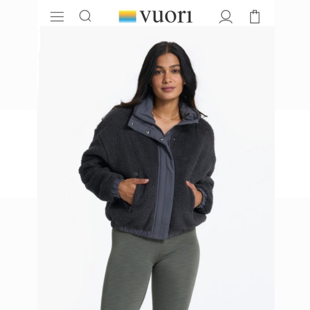 Vuori Cozy Sherpa Jacket - Charcoal